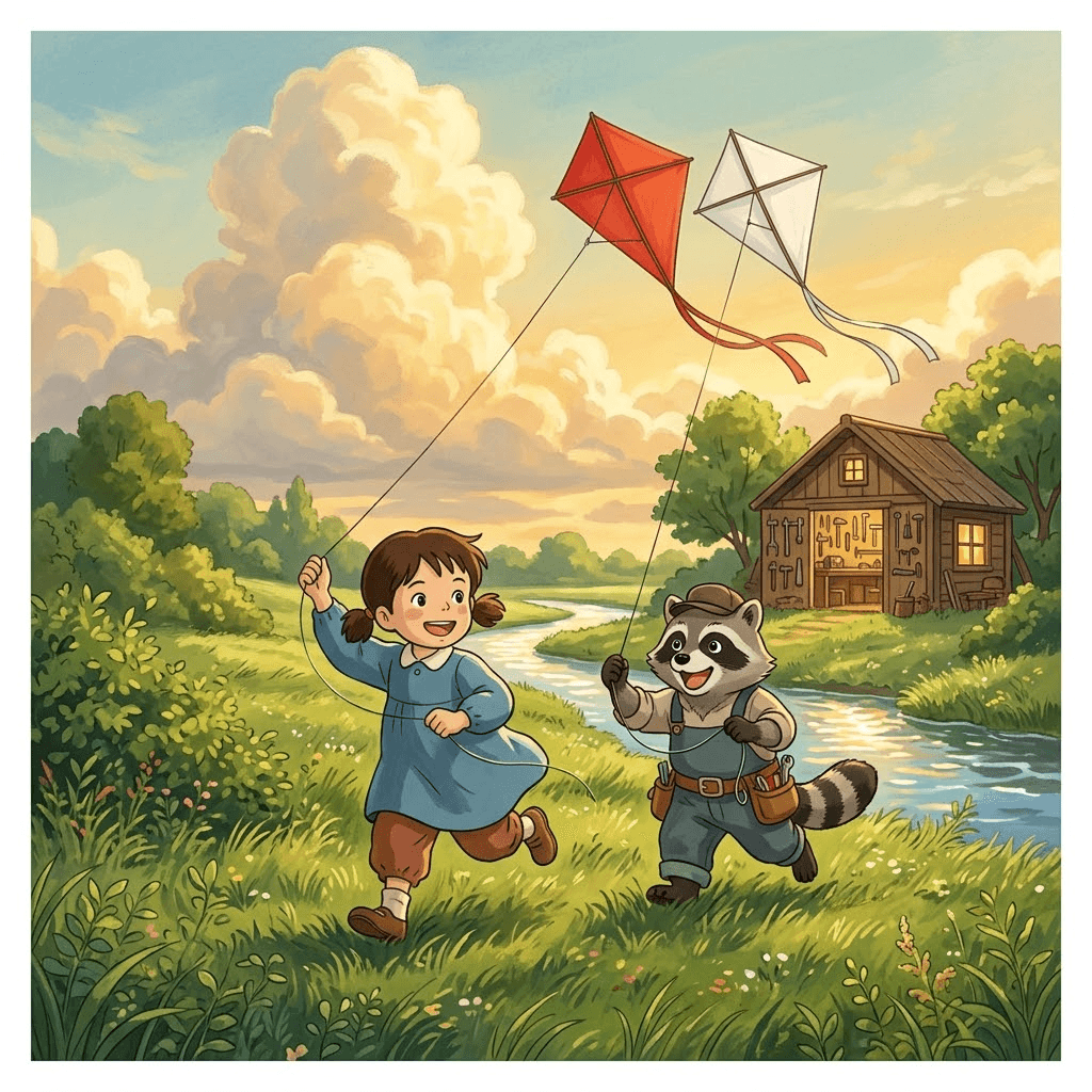 叮叮工具箱 卡在樹上的風箏 第 14 頁：蹦蹦放紅風箏，叮叮放白風箏。