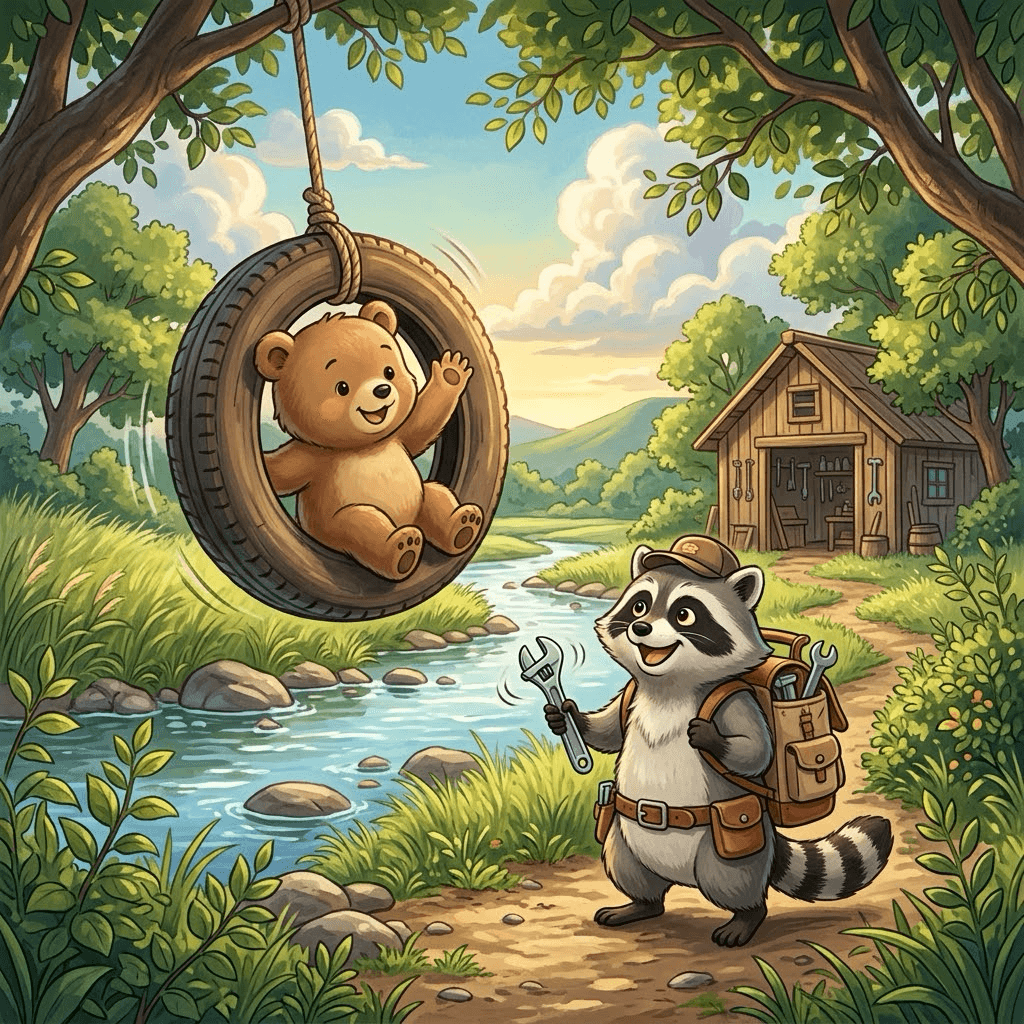 叮叮工具箱 斷了繩子的鞦韆 第 14 頁:皮皮轉了一圈又一圈,開開心心。