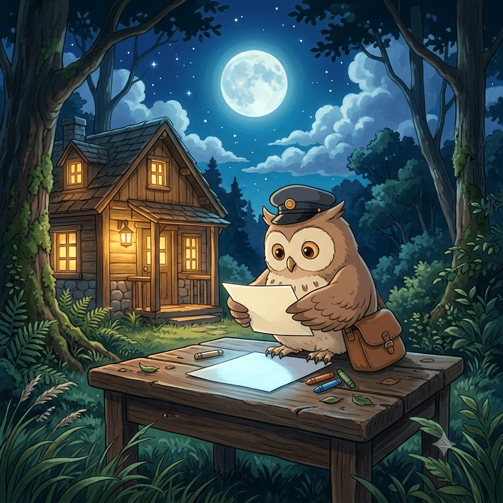 嘟嘟送信 哭臉的信 第 9 頁：嘟嘟從郵差包裡，拿出一張新的信紙。
