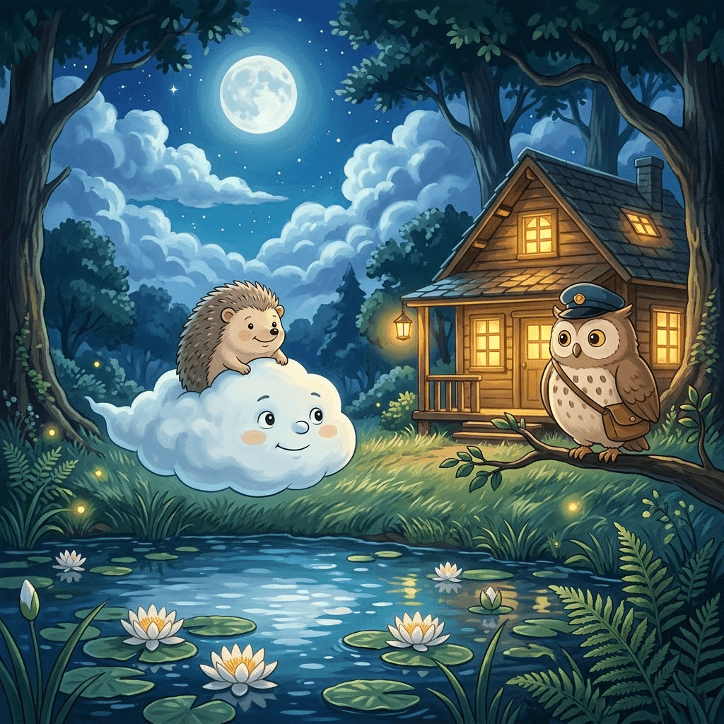嘟嘟送信 睡了好久的信 第 11 頁:這時候,天上飄來一朵軟軟的雲。