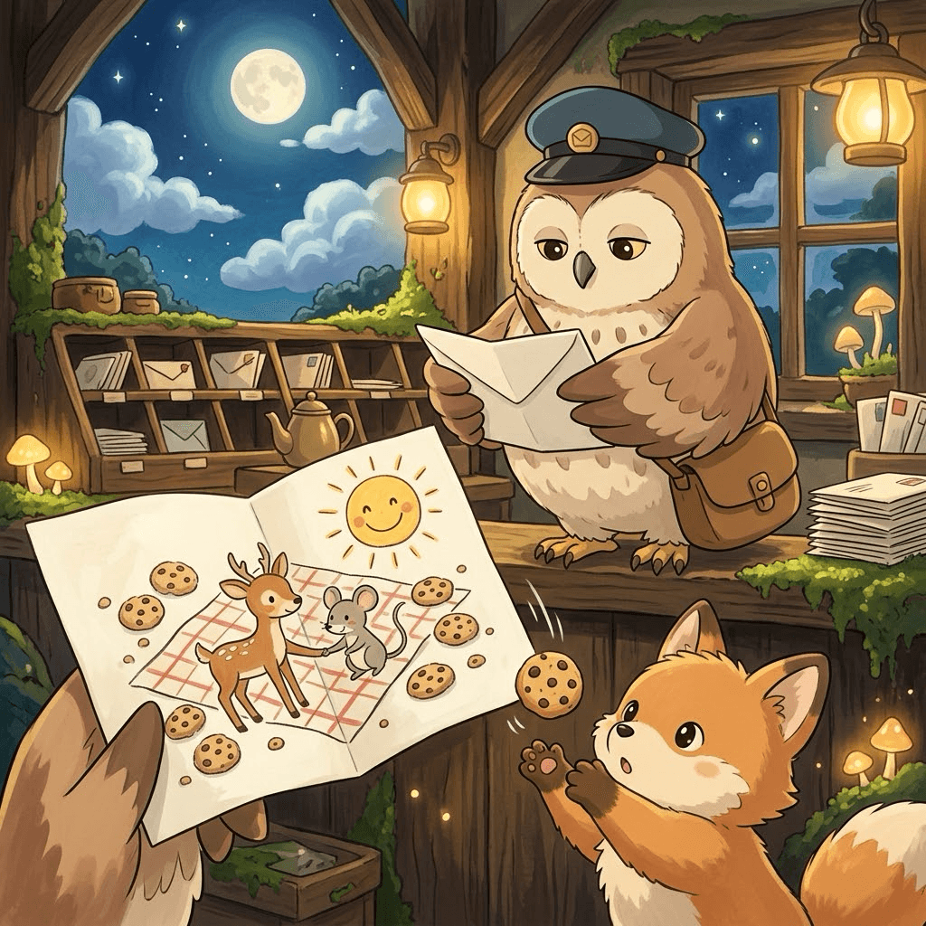 嘟嘟送信 香香的信 第 5 頁：豆豆打開信。