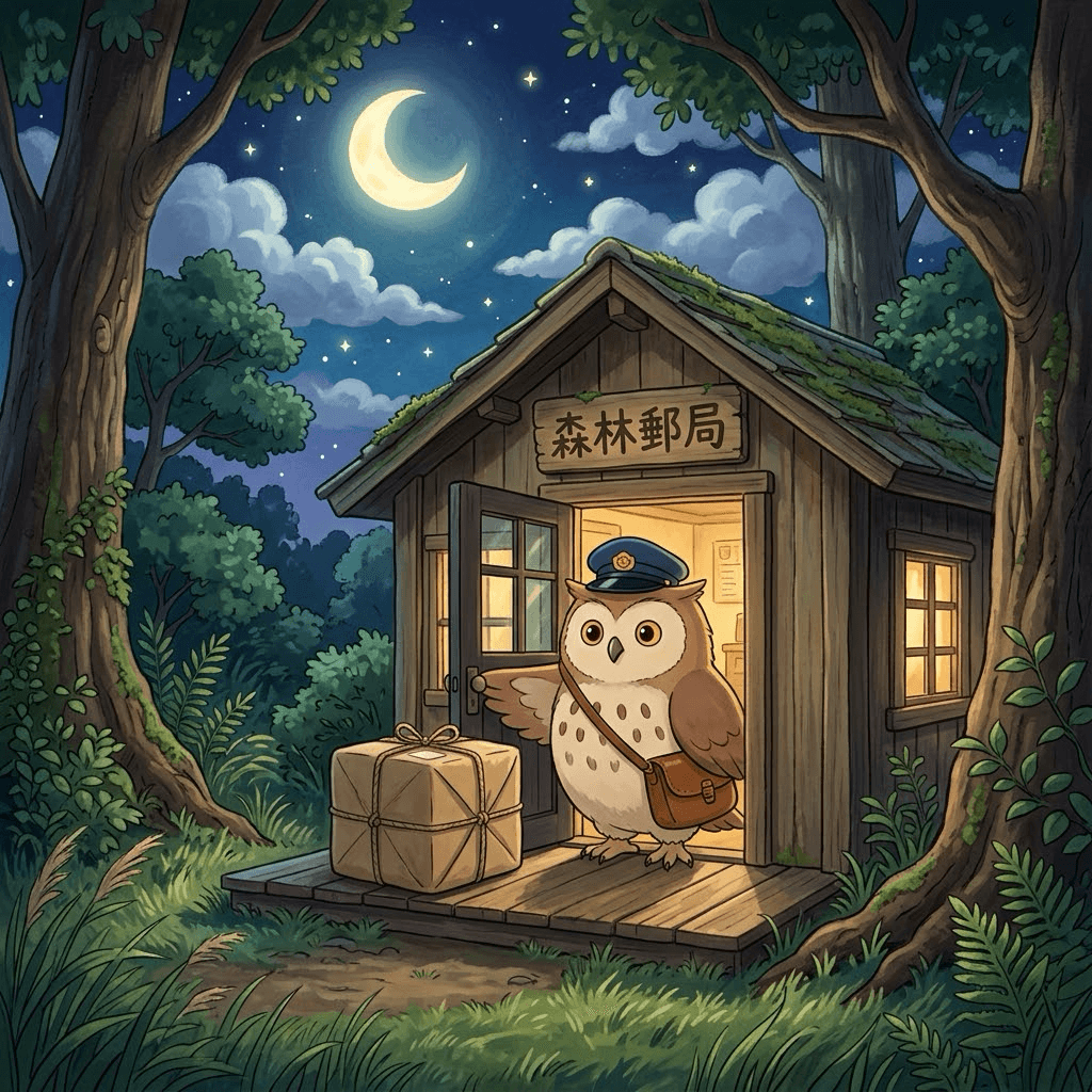 嘟嘟送信 好大好大的包裹 第 1 頁:天黑了,星星出來了。